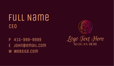 Vine Hair Woman Business Card Image Preview
