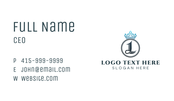 Luxury Royal Letter L Business Card Design Image Preview