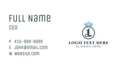Luxury Royal Letter L Business Card Image Preview