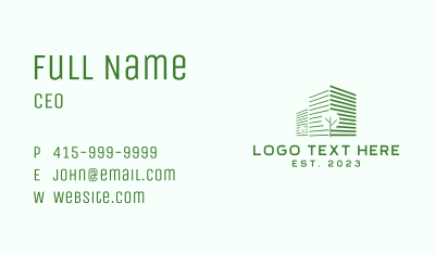 Green City Buildings Business Card Image Preview