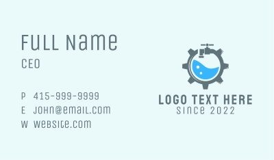 Water Plumber Gear Business Card Image Preview