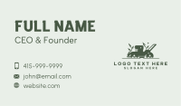 Lawn Mower Yard Cleaning Business Card Design