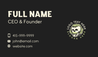 Mustache Hipster Skull Business Card Design