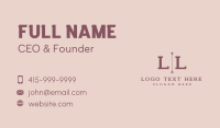 Vintage Perfumery Lettermark Business Card Design