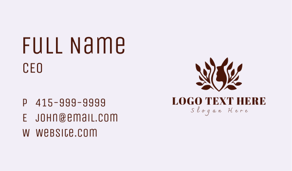 Natural Feminine Beauty Business Card Design Image Preview