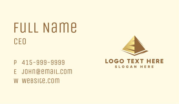Premium Investment Pyramid Business Card Design Image Preview