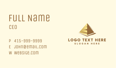 Premium Investment Pyramid Business Card Image Preview