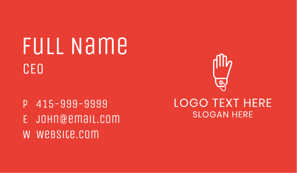 Hand Glove Price Tag Business Card Design Image Preview