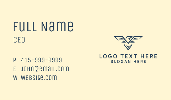 Blue Eagle Letter R  Business Card Design Image Preview