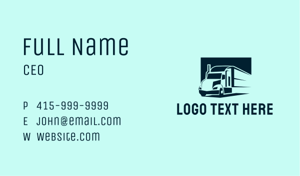 Delivery Truck Logistics Business Card Design Image Preview