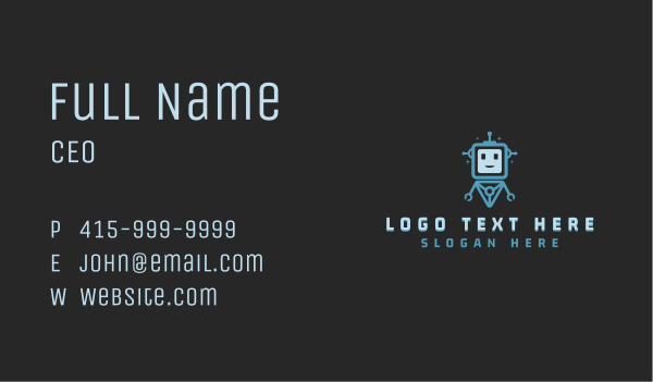 Educational Tech Bot Business Card Design Image Preview