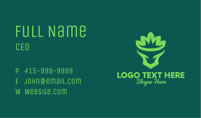Green Bull Crown Business Card Image Preview
