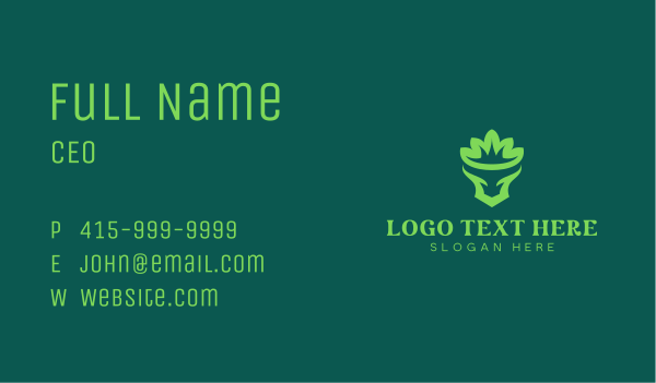 Green Bull Crown Business Card Design Image Preview