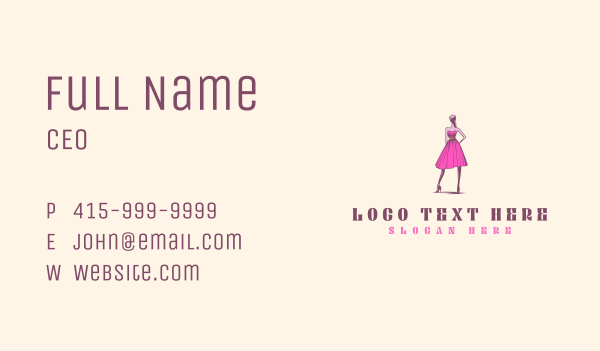 Fashion Mannequin Wardrobe Business Card Design Image Preview