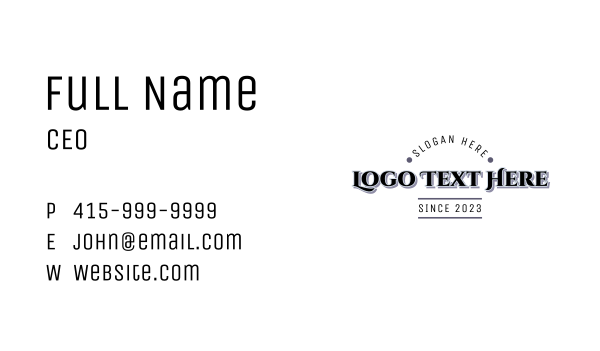 Classic Business Shop Wordmark Business Card Design Image Preview
