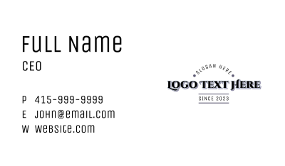 Classic Business Shop Wordmark Business Card Image Preview