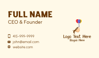 Coffee Cup Balloon Business Card Image Preview