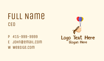 Coffee Cup Balloon Business Card Image Preview