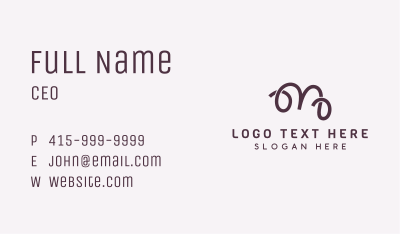 Spring Loop Sewing Business Card Image Preview