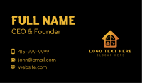 Orange Home Construction Business Card Image Preview