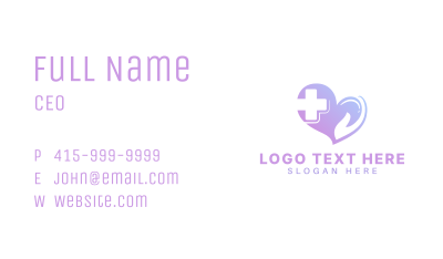 Medical Heart Cross Business Card Image Preview