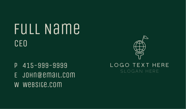 Golf World Tee Business Card Design Image Preview