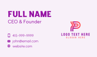 Software Programmer Letter P Business Card Design