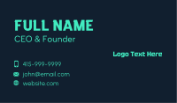 Glowing Tech Wordmark Business Card Image Preview