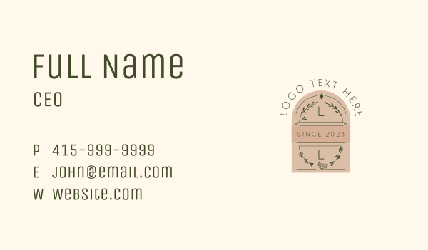 Natural Plant Spa  Business Card Design Image Preview