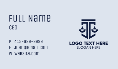 Notary Legal Scales Business Card Image Preview
