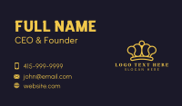 Yellow Deluxe Crown Business Card Preview