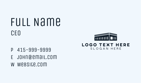 Storage Warehouse Building  Business Card Design Image Preview