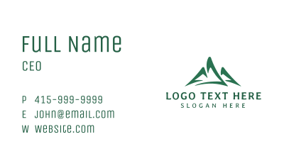 Natural Mountain Peak Business Card Image Preview