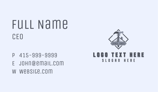 Hammer Carpentry Builder Business Card Design Image Preview