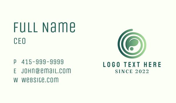 Spiral Leaf Gardening  Business Card Design Image Preview