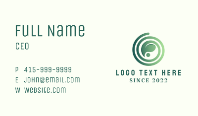 Spiral Leaf Gardening  Business Card Image Preview