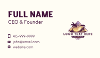 Beach Ocean Travel Business Card Design