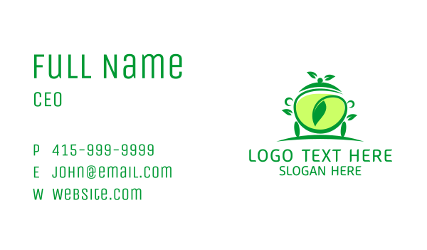 Green Tea Cart Business Card Design Image Preview