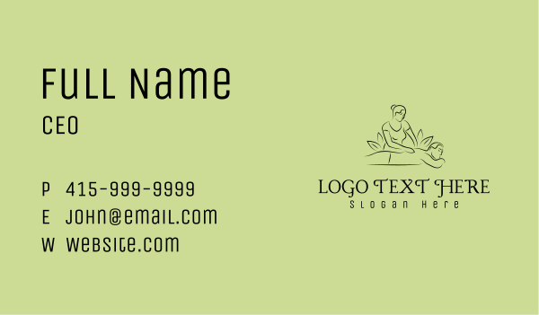 Natural Masseuse Wellness Business Card Design Image Preview