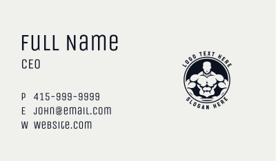 Bodybuilder Fitness Trainer Business Card Image Preview