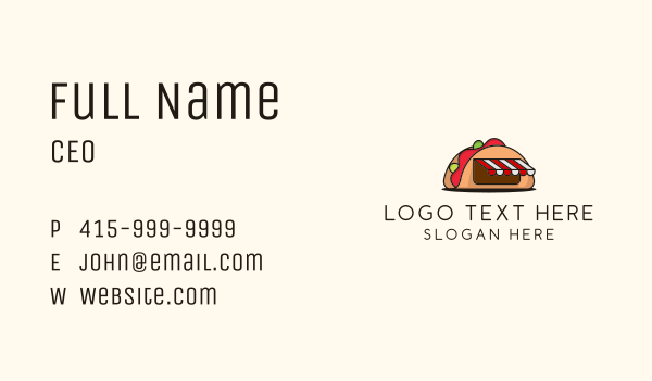 Taco Food Market Business Card Design Image Preview