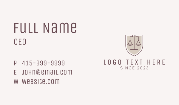 Law Firm Shield Business Card Design Image Preview