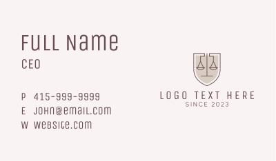 Law Firm Shield Business Card Image Preview