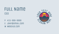 Circle Sunset Mountain Business Card Image Preview