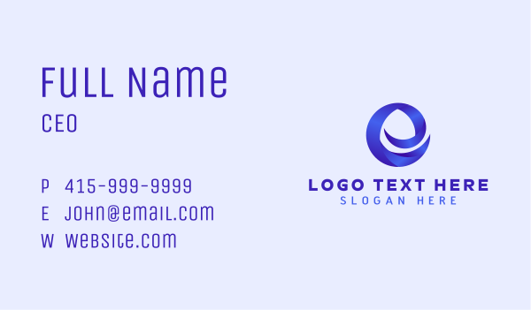 Professional Enterprise Letter E Business Card Design Image Preview