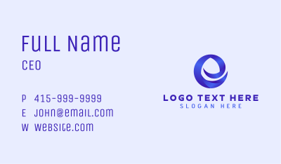Professional Enterprise Letter E Business Card Image Preview
