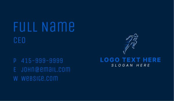 Male Speed Runner Business Card Design Image Preview