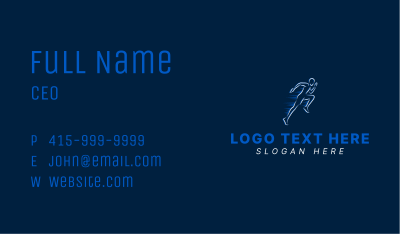 Male Speed Runner Business Card Image Preview