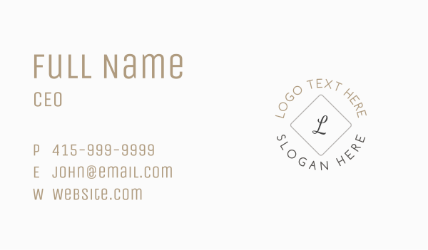 Script Badge Letter Business Card Design Image Preview