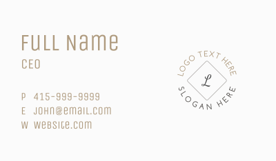 Script Badge Letter Business Card Image Preview